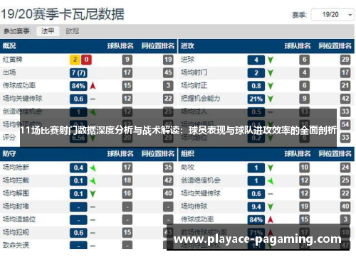 11场比赛射门数据深度分析与战术解读：球员表现与球队进攻效率的全面剖析